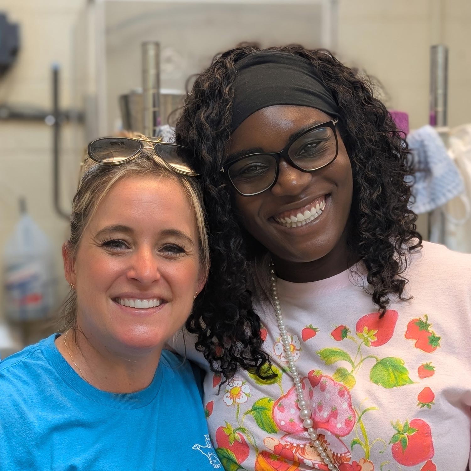 Two Maryland SPCA volunteers smiling
