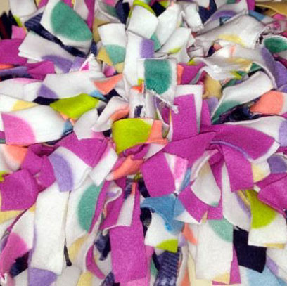 Multi Colored home made snuffle mat for pet treats