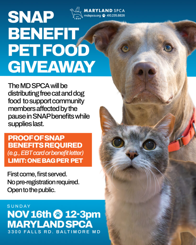 SNAP benefit pet food giveaway flyer