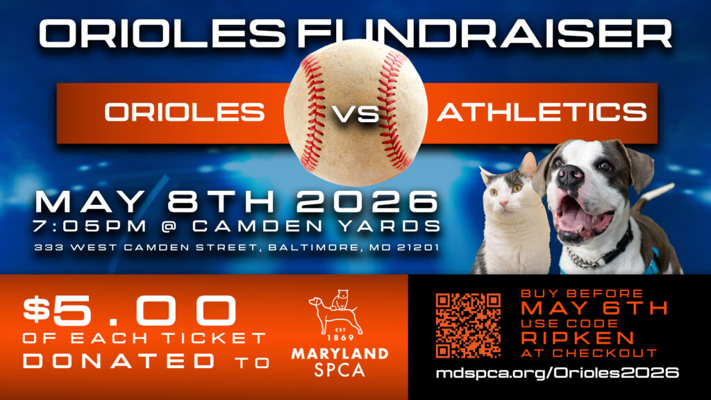 Orioles vs Athletics Fundraiser for the Maryland SPCA